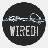 Stacheldraht Runder Aufkleber (Vorderseite)