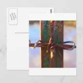 Stacheldraht und Rostkreuz Postkarte (Vorne/Hinten)