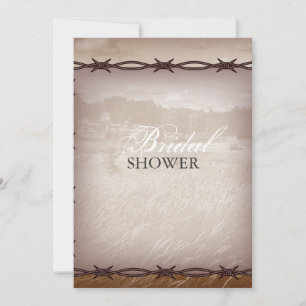 Stacheldraht Western Hochzeit Einladung