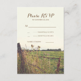 Stacheldrahtzaun für Hochzeitskarten RSVP Karte