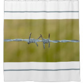 Stacheldrahtzaun - mit weiß - duschvorhang (Vorderseite)