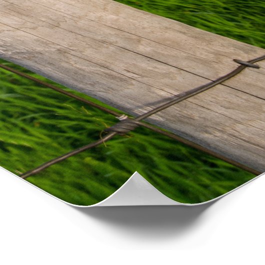 Stacheldrahtzaun Poster (Ecke)