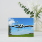 Stacheldrahtzaun-Postkarte Postkarte (Stehend Vorderseite)