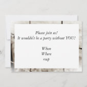 Stacheldrahtzäunung (Sepia) Einladung (Rückseite)