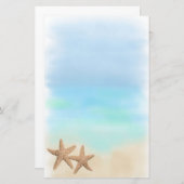 Stachelfisch auf dem Schreibtisch am Strand Briefpapier (Vorne/Hinten)