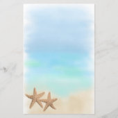 Stachelfisch auf dem Schreibtisch am Strand Briefpapier (Vorderseite)