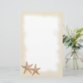 Stachelfisch auf dem Schreibtisch am Strand Briefpapier (Stehend Vorderseite)