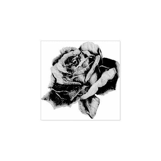 Stachelgedeckte Rose Gummistempel (Prägung)