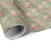 STACHELIGE BIRNEN-KAKTUS-BLUME GESCHENKPAPIER (Rolleneckpunkt)