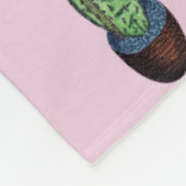 Stacheliger Kaktus mit Blumen Fleecedecke (Ecke)