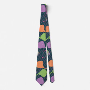 Stachelrochen Fisch Retro Pop Neon Abstrakt Krawatte