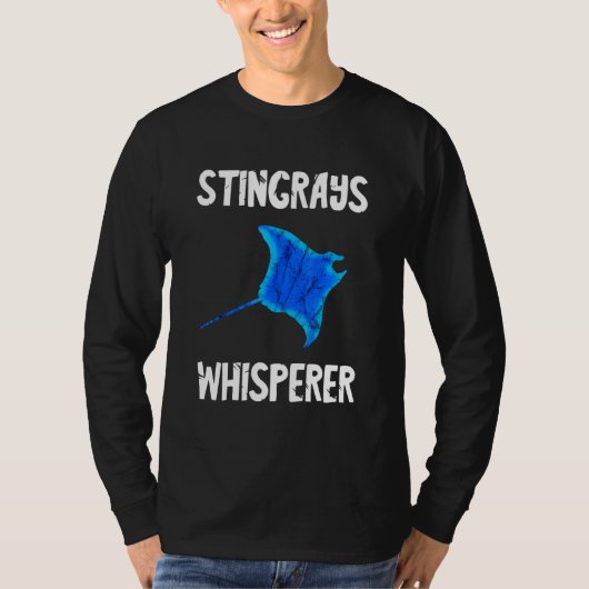 Stachelrochen-Flüsterer Manta Rochen Hai Fisch Mee T-Shirt (Vorderseite)