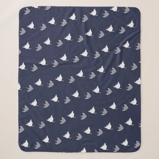 Stachelrochen-Muster Sherpadecke (Vorderseite)