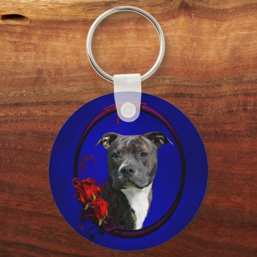 Stachelrumpf mit Rose Schlüsselanhänger (Vorderseite)