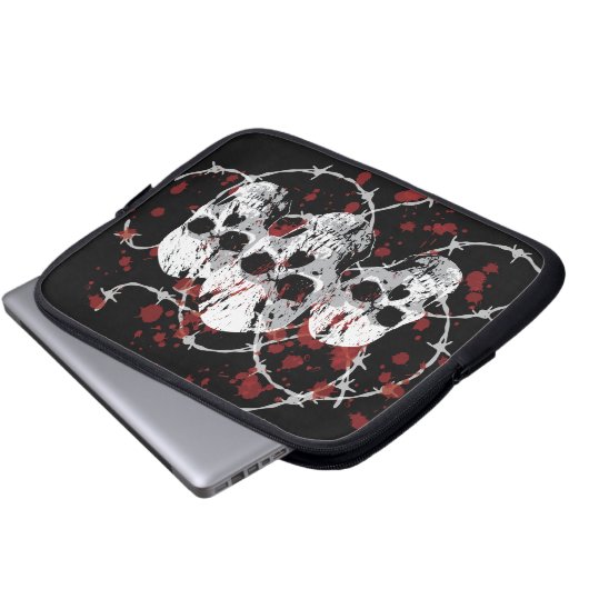 Stachelschädel-Laptop-Hülse Laptopschutzhülle (Vorne Knopf)