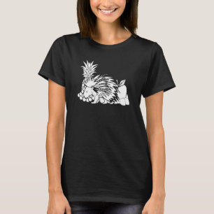 Stachelschwein Ananas Tier Nagetier Wildnis Stache T-Shirt