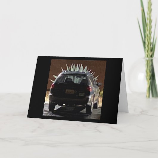 Stachelschwein Auto 🚙 Dankeskarte (Vorderseite)