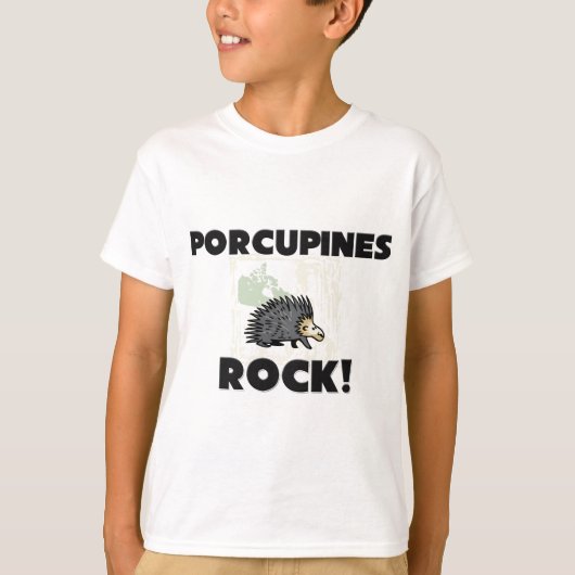 Stachelschwein-Felsen T-Shirt (Vorderseite)