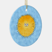 Stachelschwein-Fische Keramikornament (Rechts)