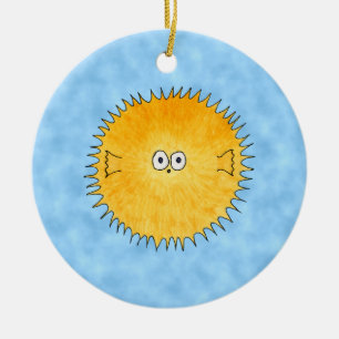 Stachelschwein-Fische Keramikornament