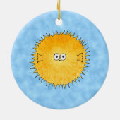 Stachelschwein-Fische Keramikornament (Hinten)