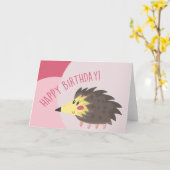 Stachelschwein-Geburtstags-Karte Karte (Gelbe Blume)