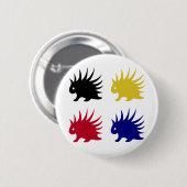 Stachelschwein-Knopfwürfel Button (Vorne & Hinten)