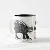 Stachelschwein-Tasse Zweifarbige Tasse (Vorderseite Links)