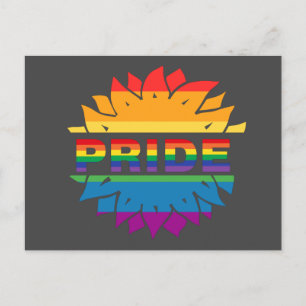 Stachelschwulenblume, quee Regenbogensonnenblume Postkarte