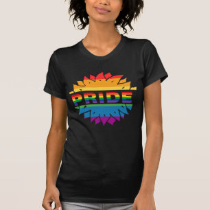 Stachelschwulenblume, quee Regenbogensonnenblume T-Shirt