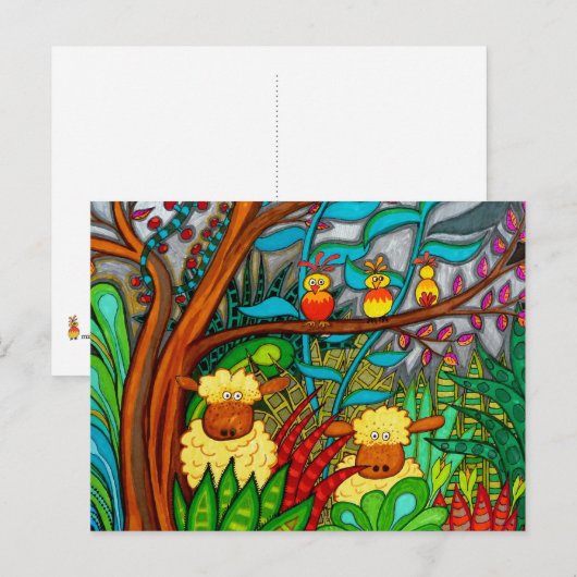 Stachelvogel Postkarte (Vorne/Hinten)