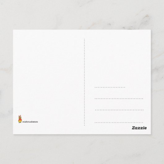 Stachelvogel Postkarte (Rückseite)