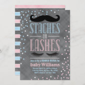 Staches oder Lashes Einladung (Vorne/Hinten)
