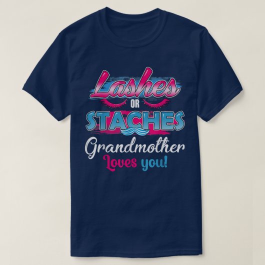 Staches oder Lashes Lieben T-Shirt (Design vorne)