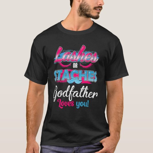 Staches oder Lashes Pate Lieben Ihr bestes Geschle T-Shirt (Vorderseite)