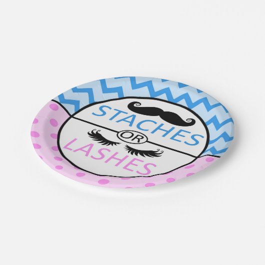 Staches oder Peitschengeschlecht decken Pappteller (Schrägansicht)