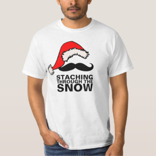 Staching durch das Schnee-Shirt T-Shirt