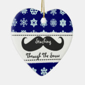 Staching durch den Schnee am Weihnachten Keramik Ornament (Rechts)