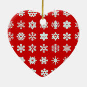 Staching durch den Schnee am Weihnachten Keramik Ornament (Hinten)