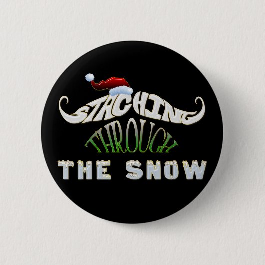 Staching durch den Schnee Button (Vorderseite)