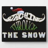 Staching durch den Schnee Fotoplatte (Vorderseite)