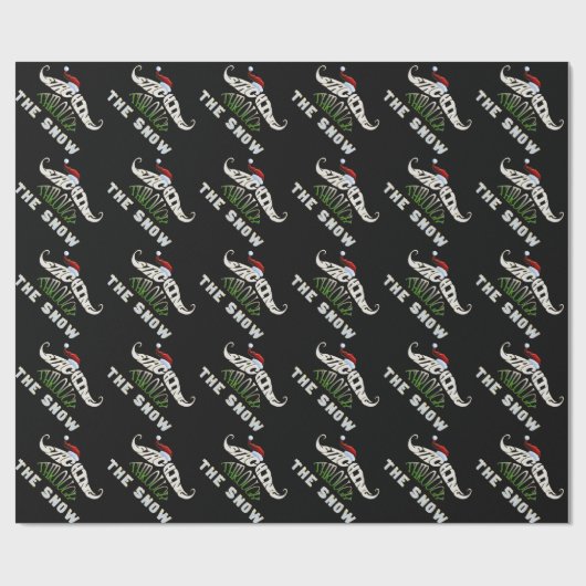 Staching durch den Schnee Geschenkpapier (Flach)