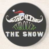 Staching durch den Schnee Getränkeuntersetzer (Vorne)