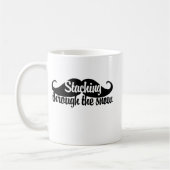 Staching durch den Schnee Kaffeetasse (Links)