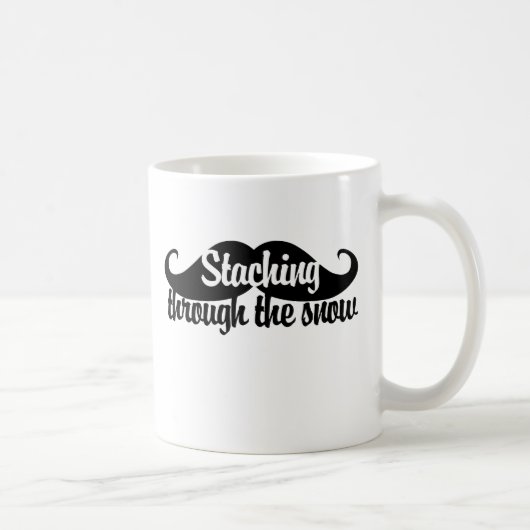 Staching durch den Schnee Kaffeetasse (Rechts)