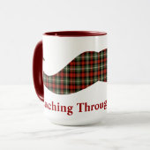 Staching durch den Schnee-karierten Tasse (Vorderseite Links)