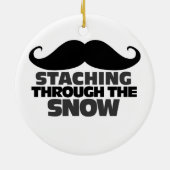 Staching durch den Schnee Keramik Ornament (Hinten)