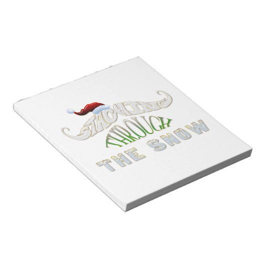 Staching durch den Schnee Notizblock (angewinkelt)