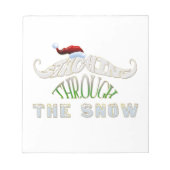 Staching durch den Schnee Notizblock (Vorderseite)