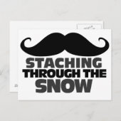 Staching durch den Schnee Postkarte (Vorne/Hinten)